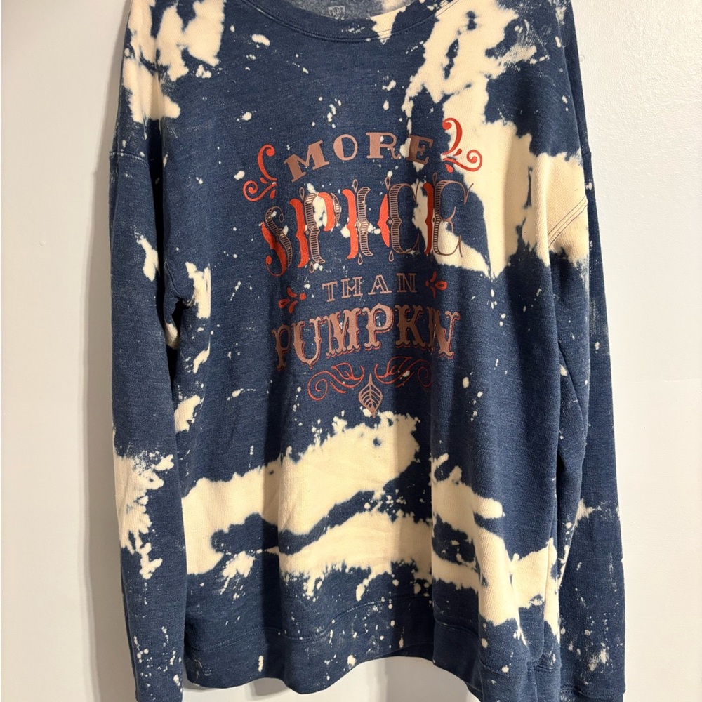 Southern Bliss Fall time pull over. Navy and Cream Graphic Women's Sweatshirt